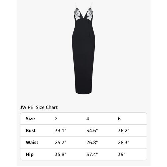 NWT JW Pei Ayliua Black Rhinestone Maxi Dress - Picture 14 of 14